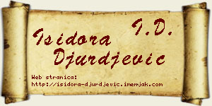 Isidora Đurđević vizit kartica